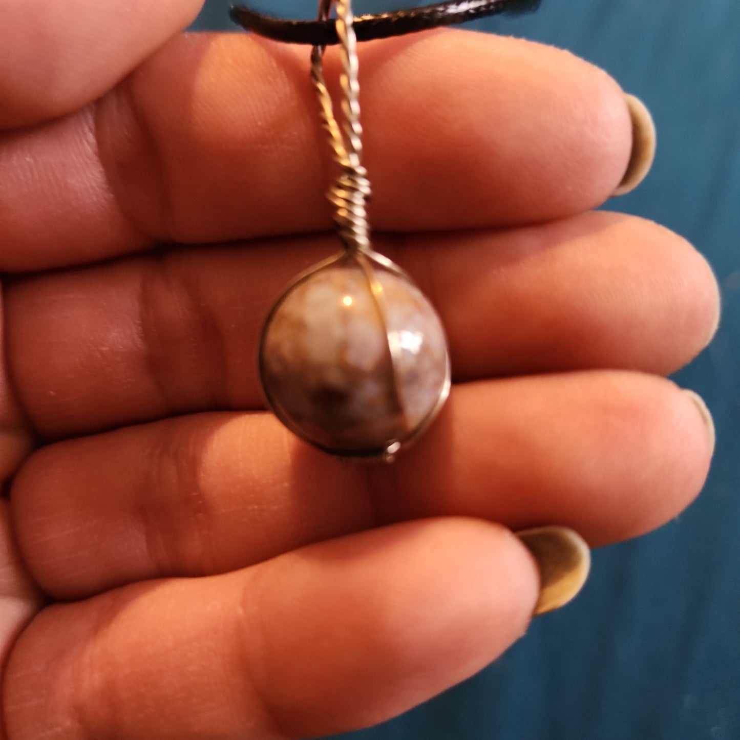 Pietersite fidget pendant necklace