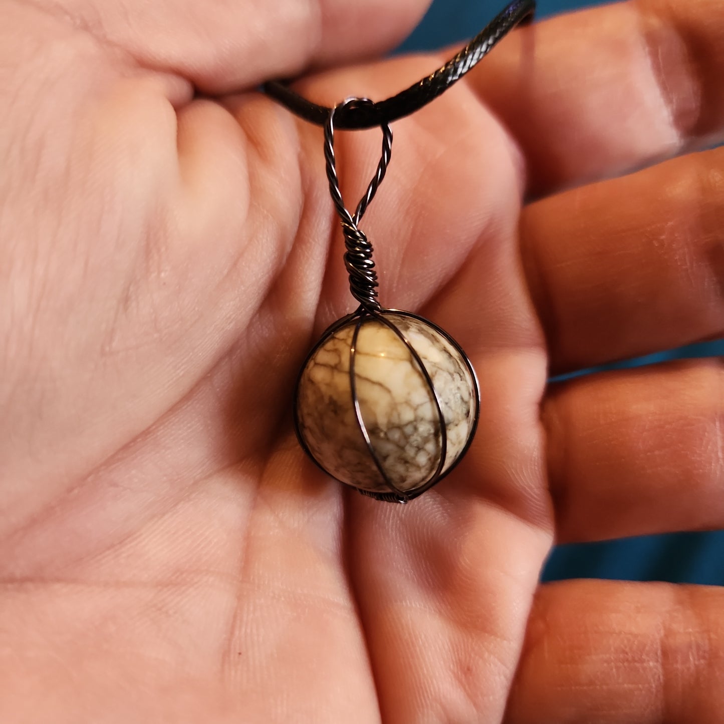 Pietersite fidget pendant necklace