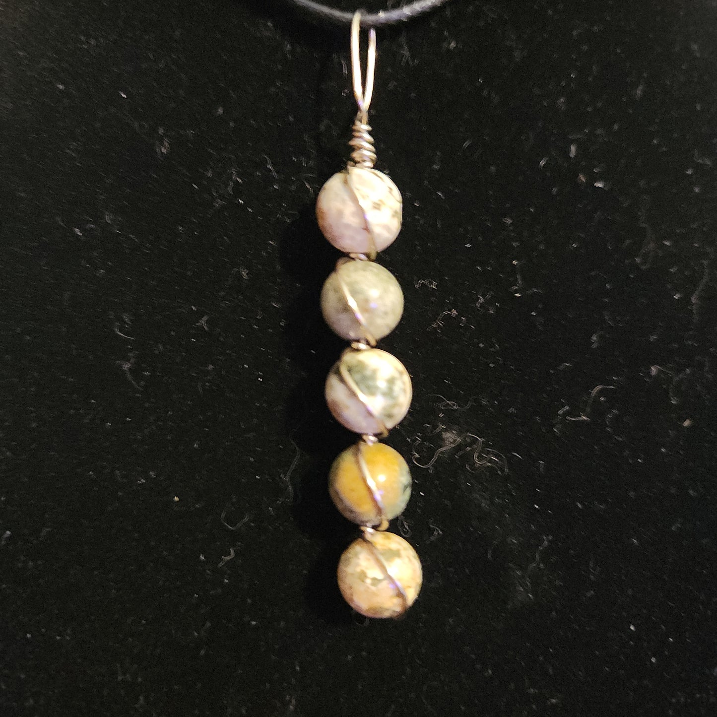 Ocean jasper fidget pendant necklace