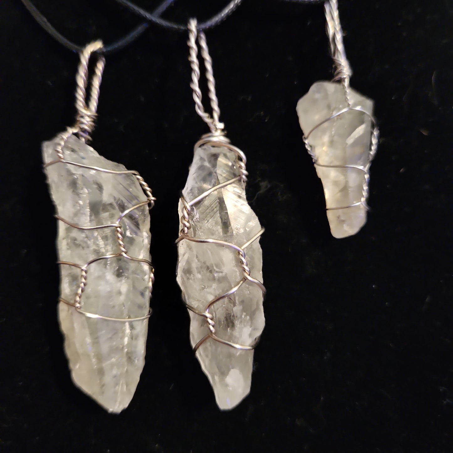 Basic wrap prasiolite (green quartz) necklace