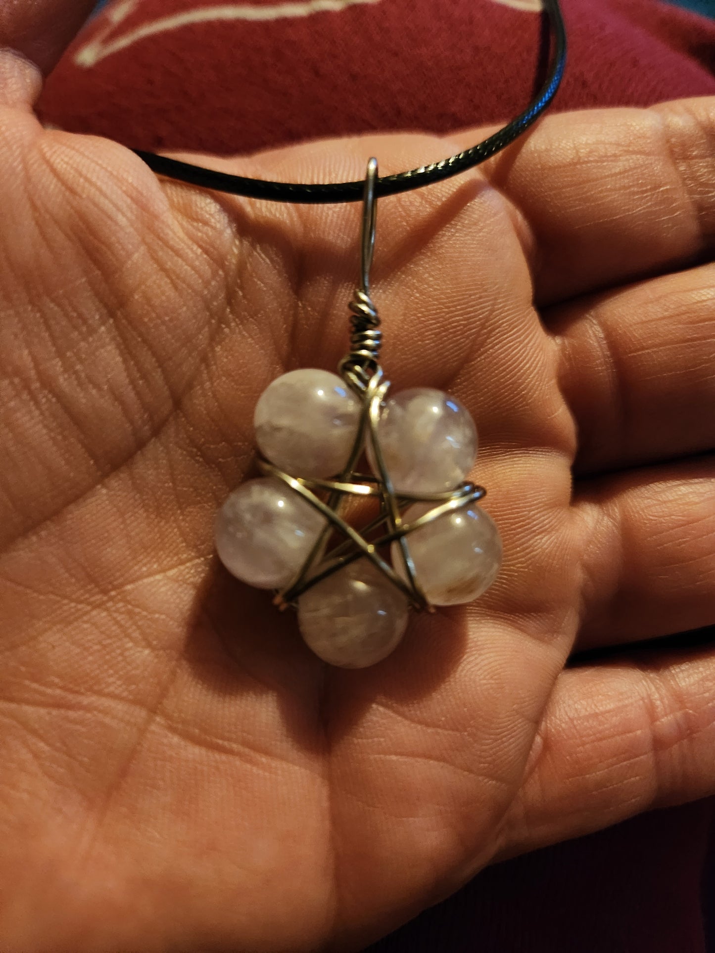 Amethyst pentagram necklace