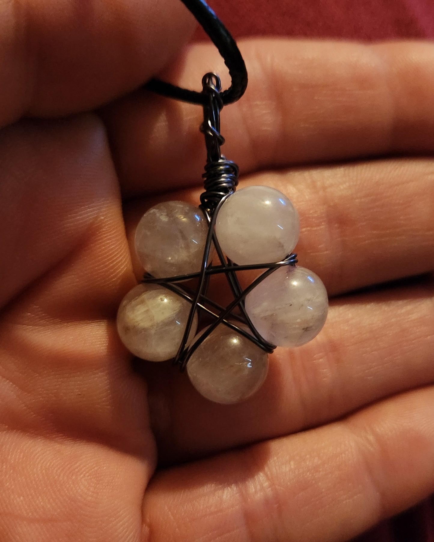 Amethyst pentagram necklace