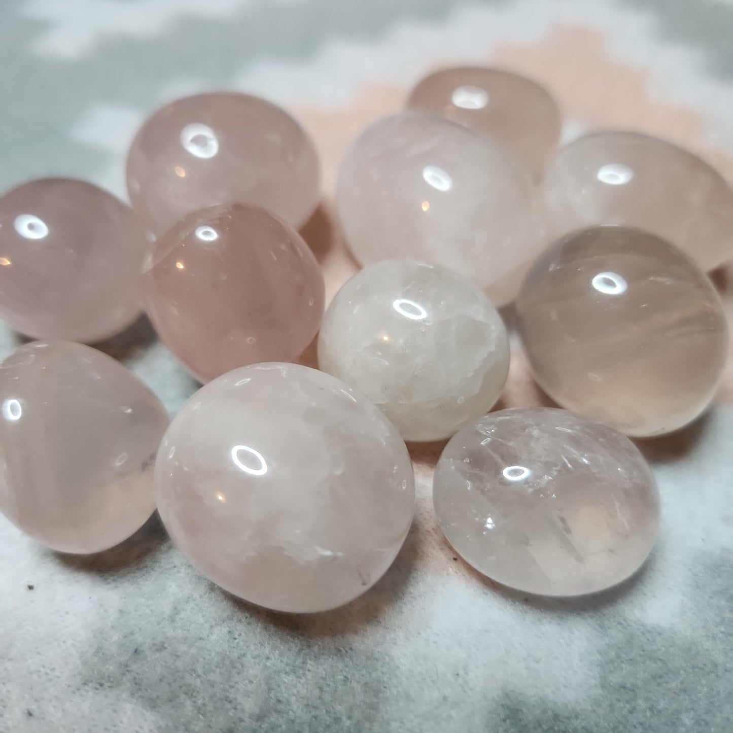 Rose quartz tumble