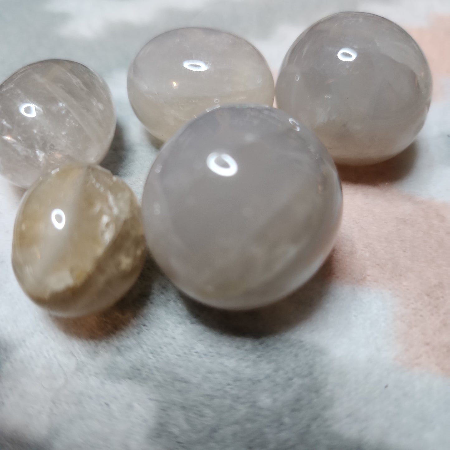 Blue rose quartz tumble