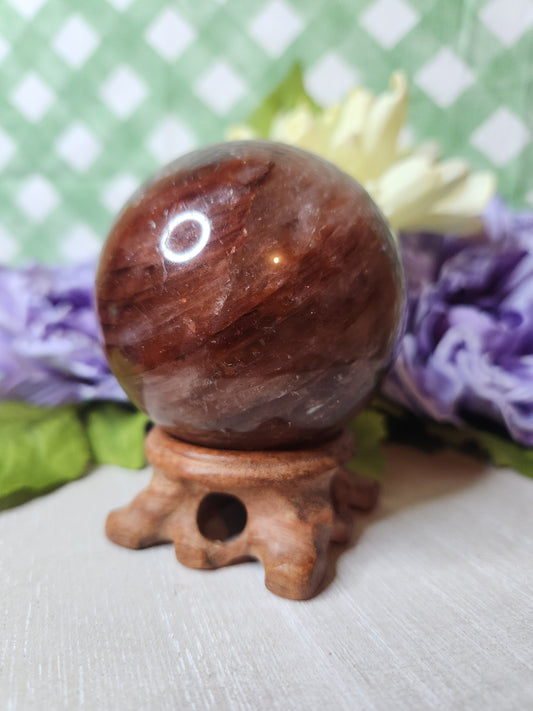 Fire quartz sphere (B)
