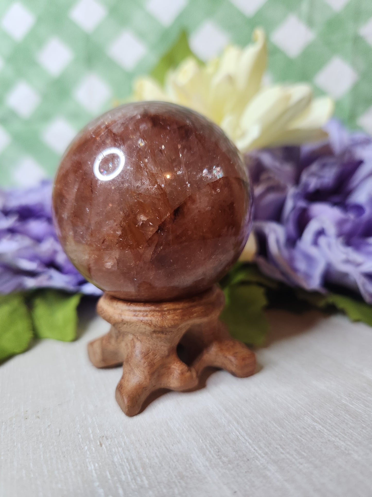 Fire quartz sphere (D)