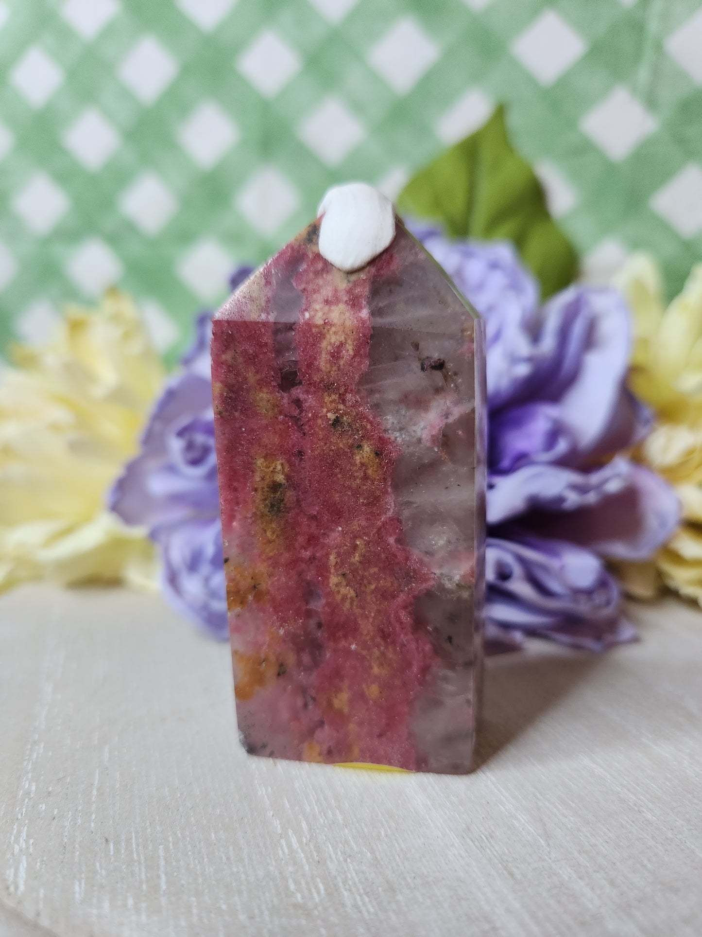 Rhodonite tower