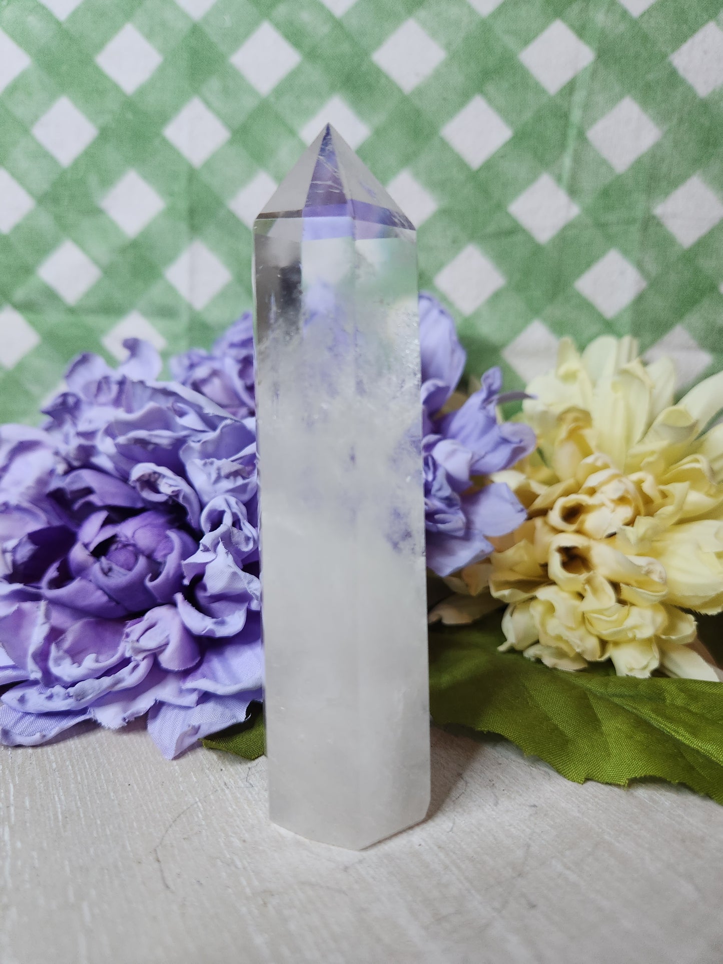 Clear quartz tower (a)
