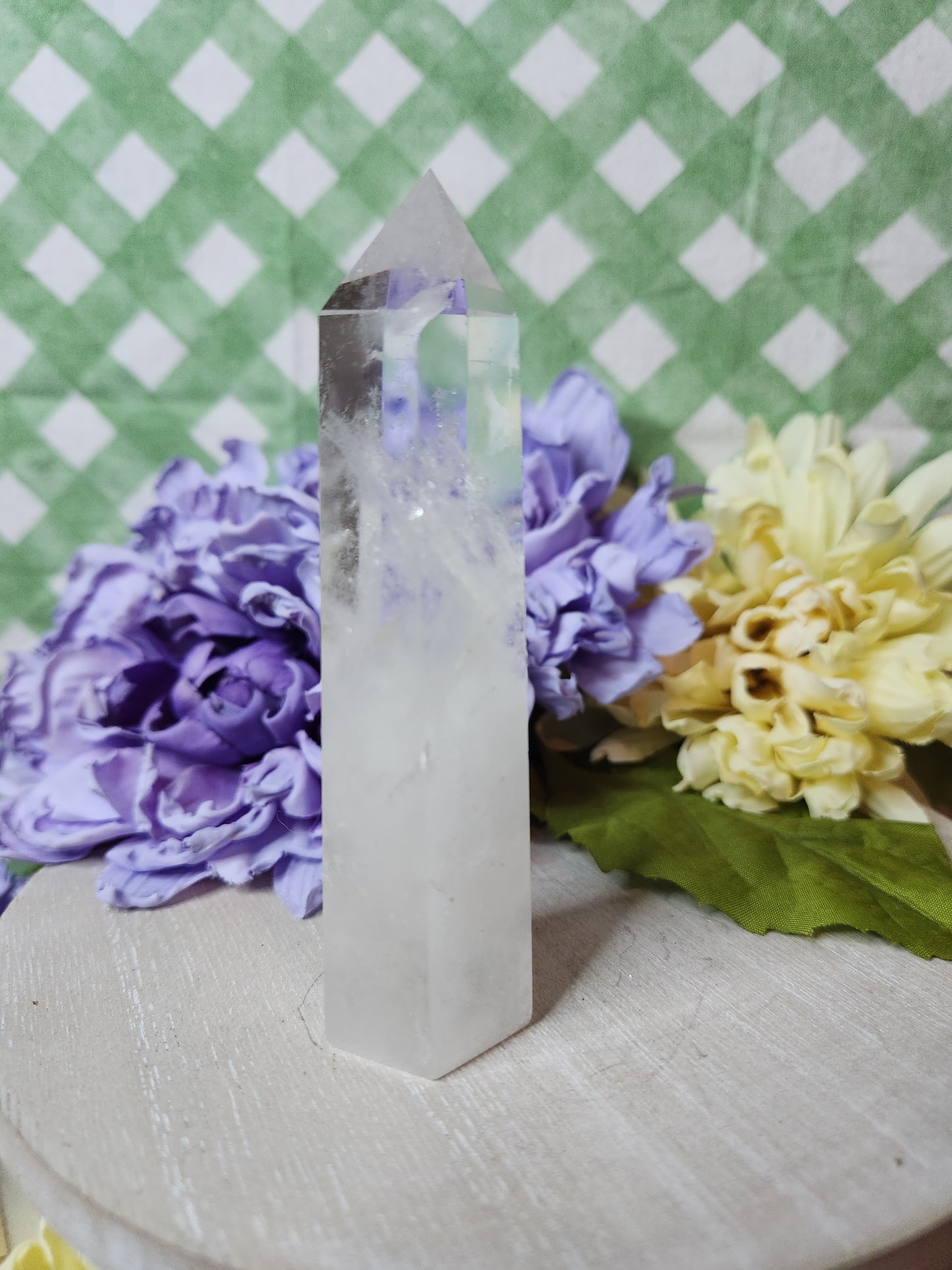 Clear quartz tower (a)