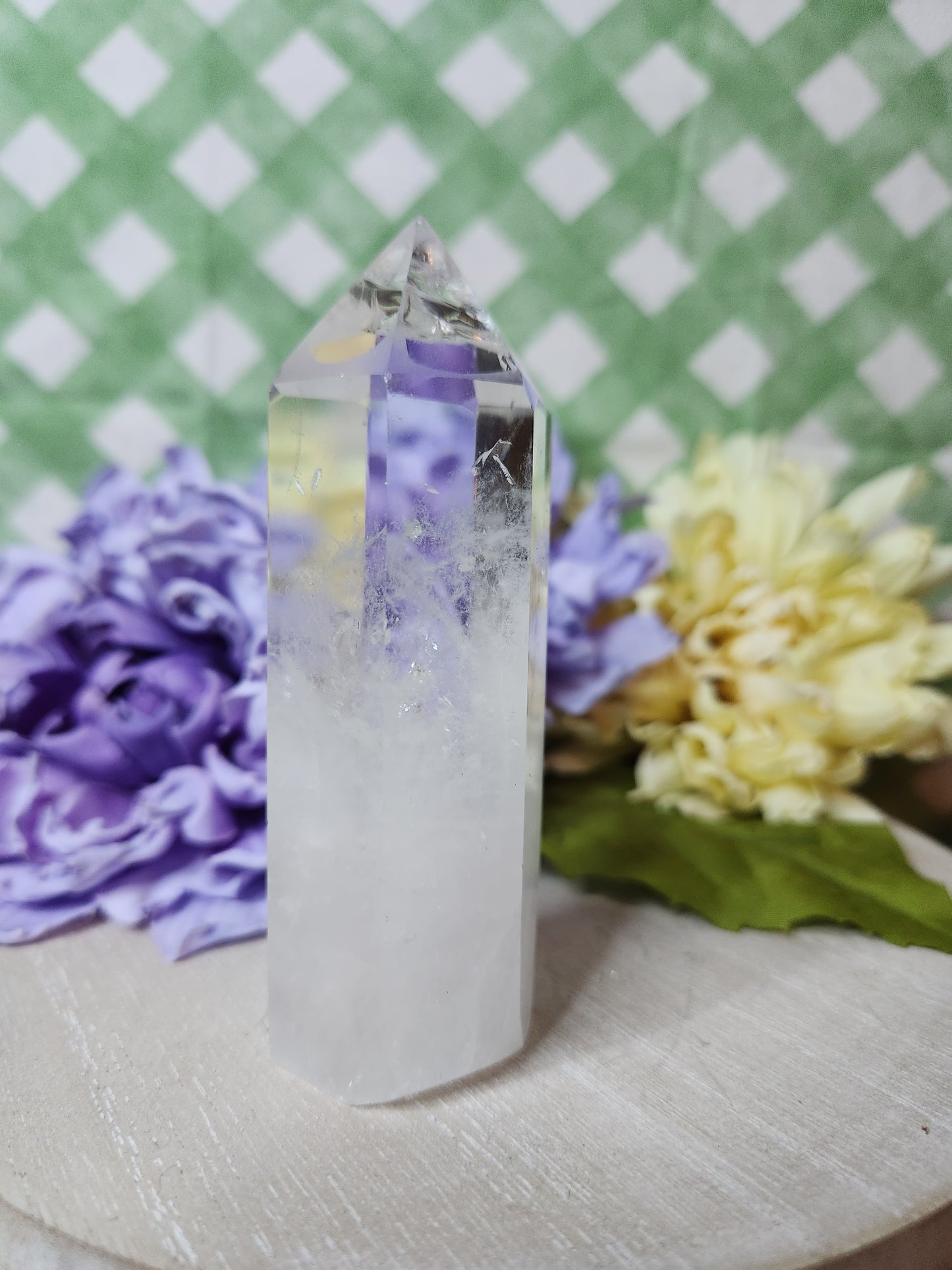 Clear quartz tower (f)