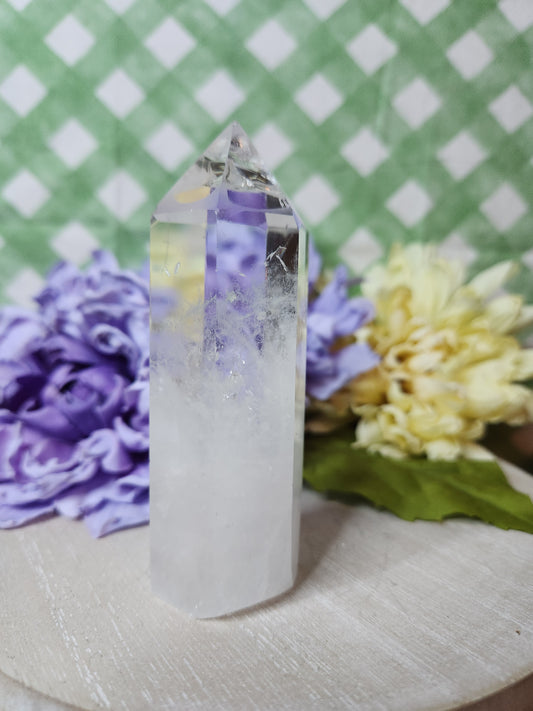 Clear quartz tower (f)