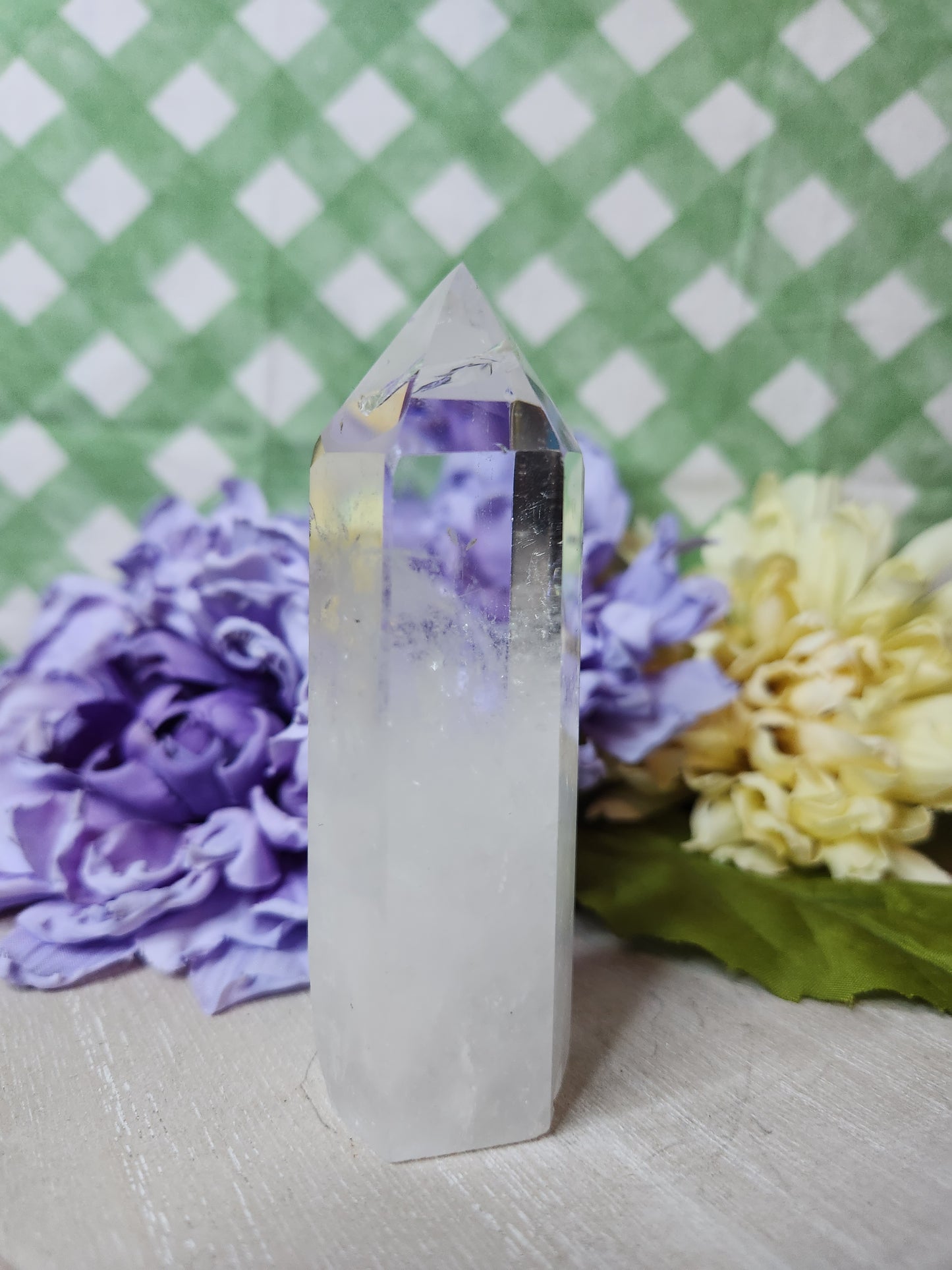 Clear quartz tower (f)