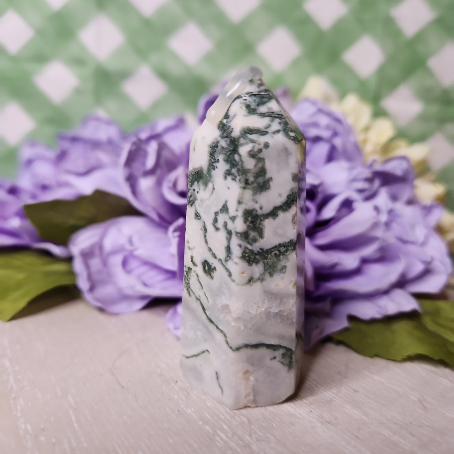 Moss agate tower (d)