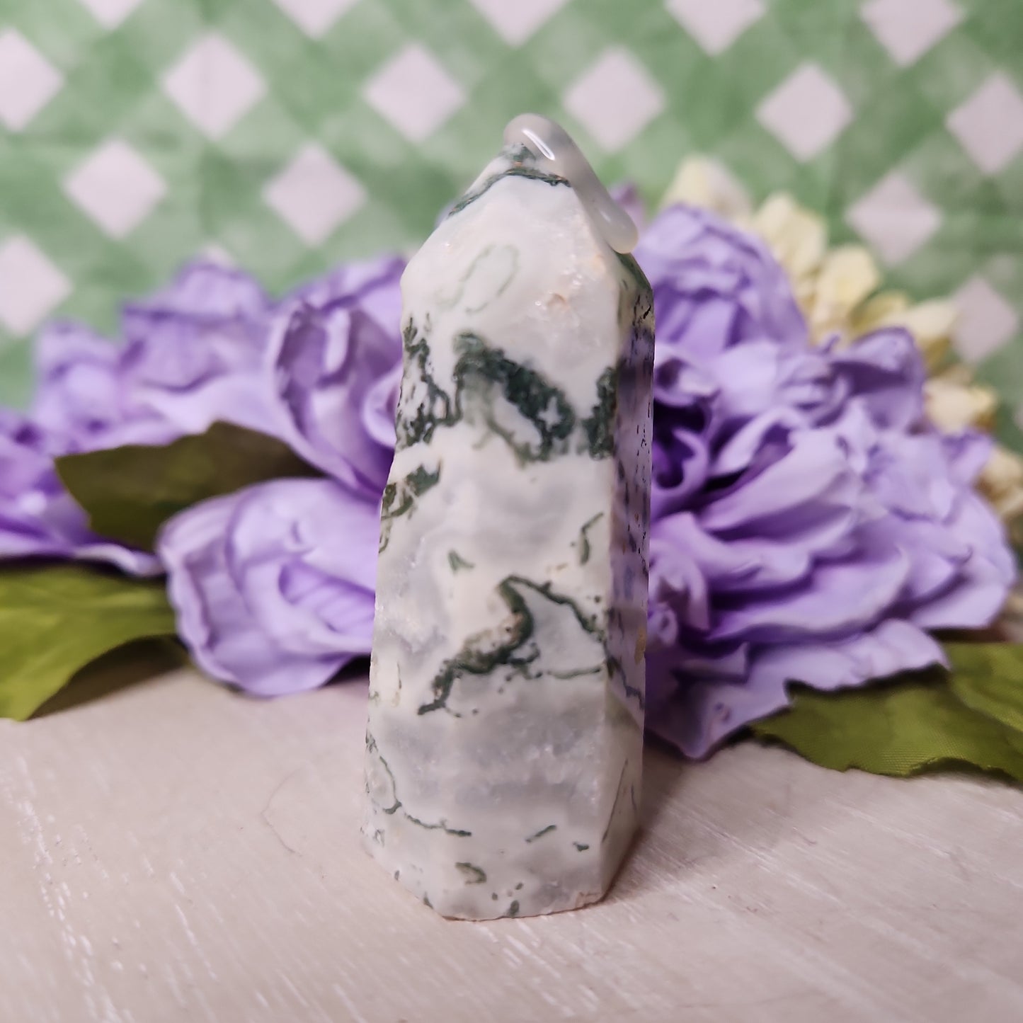 Moss agate tower (d)