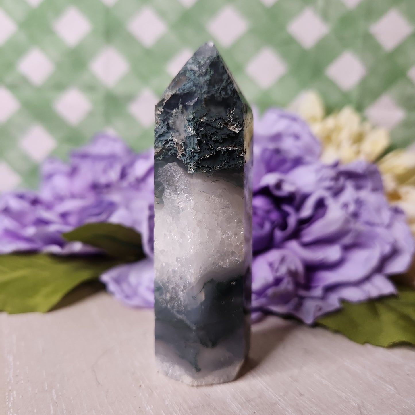 Moss agate tower (e)