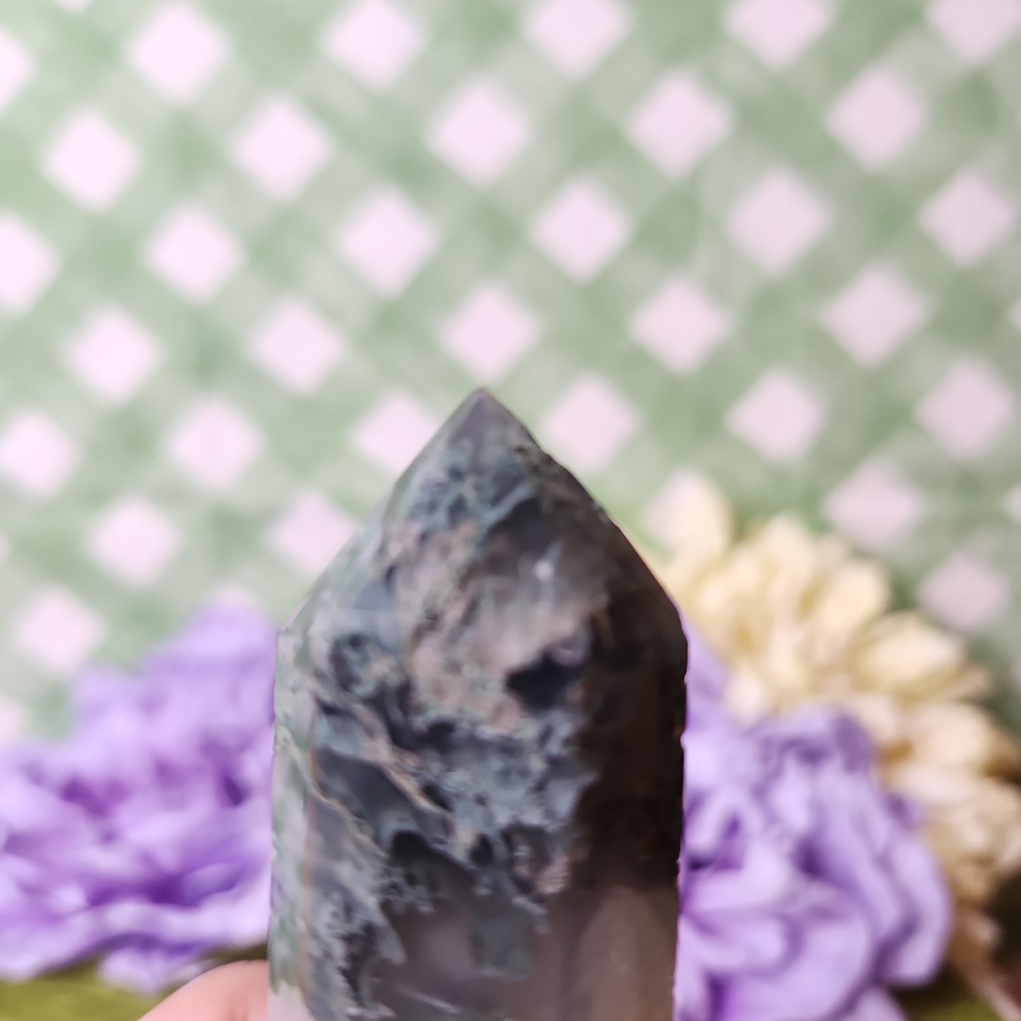 Moss agate tower (e)