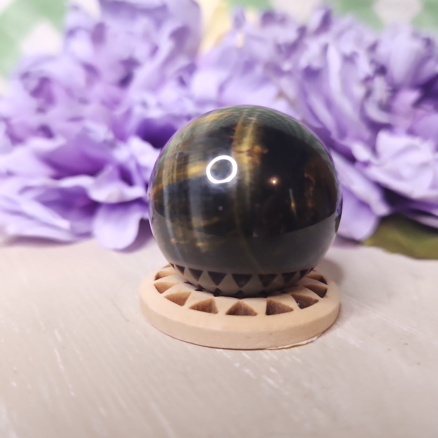 Blue tiger eye sphere