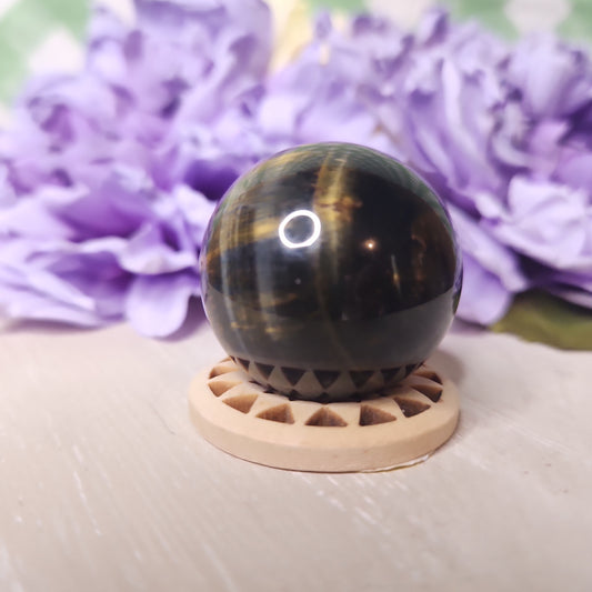 Blue tiger eye sphere
