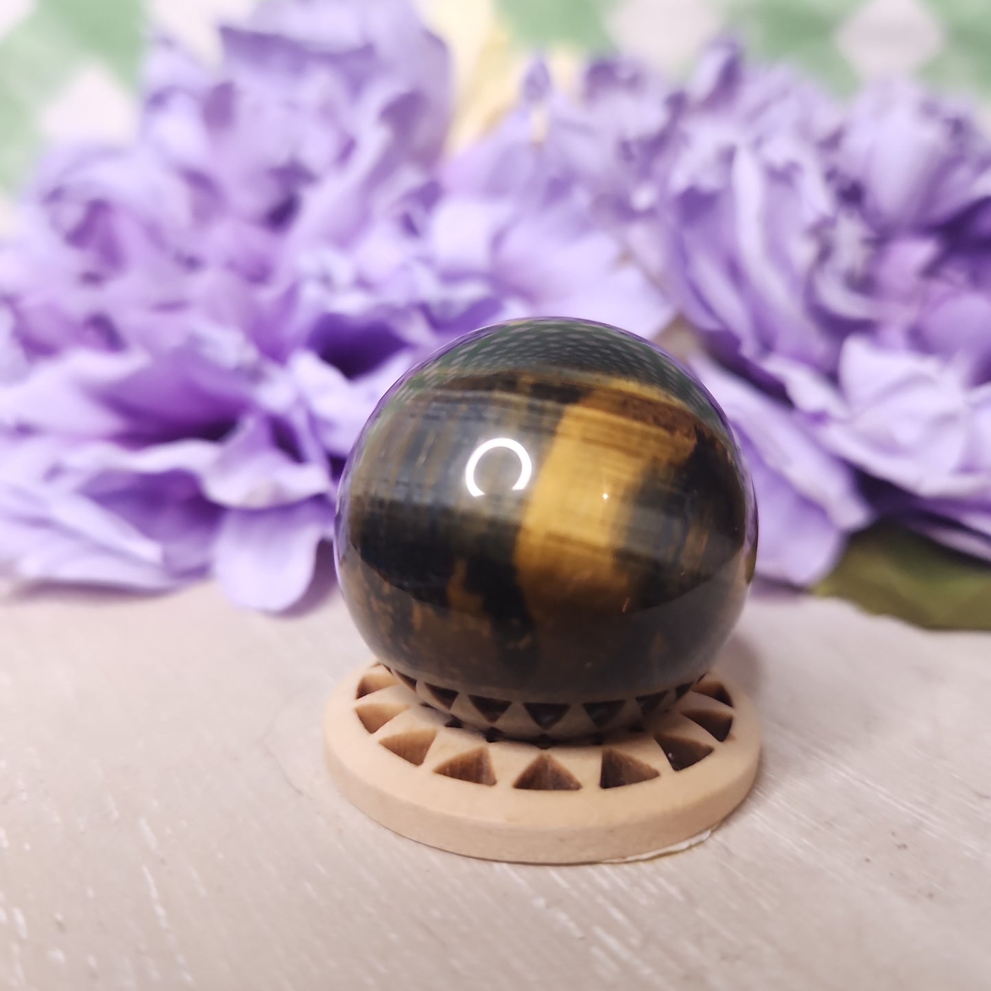 Blue tiger eye sphere
