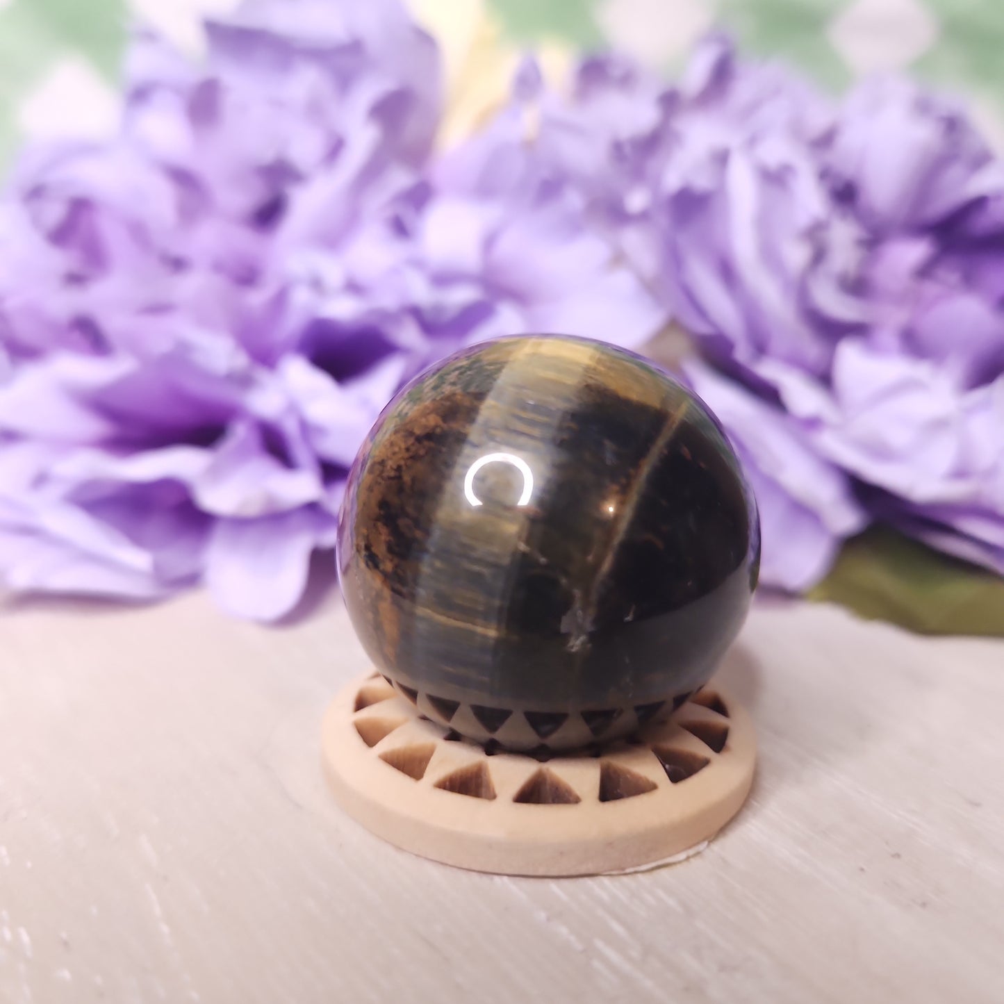 Blue tiger eye sphere