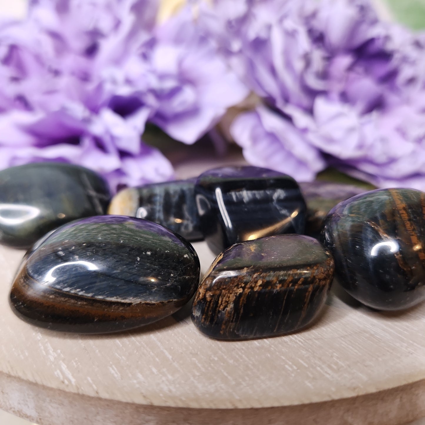 Blue tiger eye tumble (falcon eye tumble)