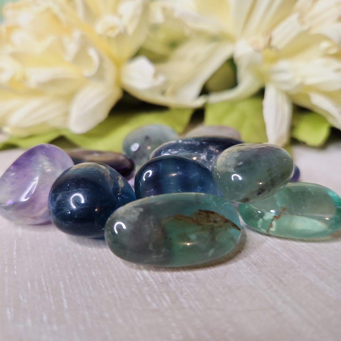 Fluorite tumble