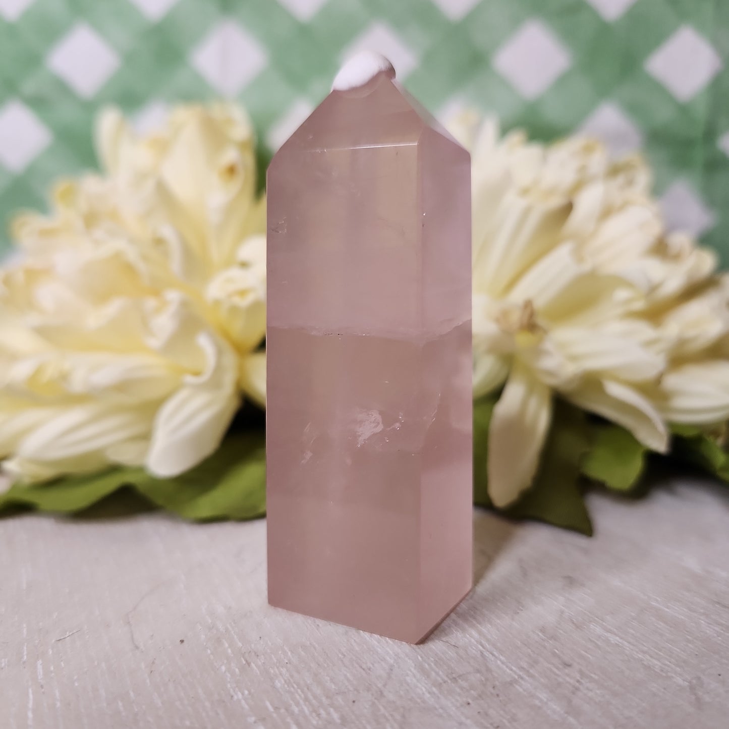 Rose quartz tower