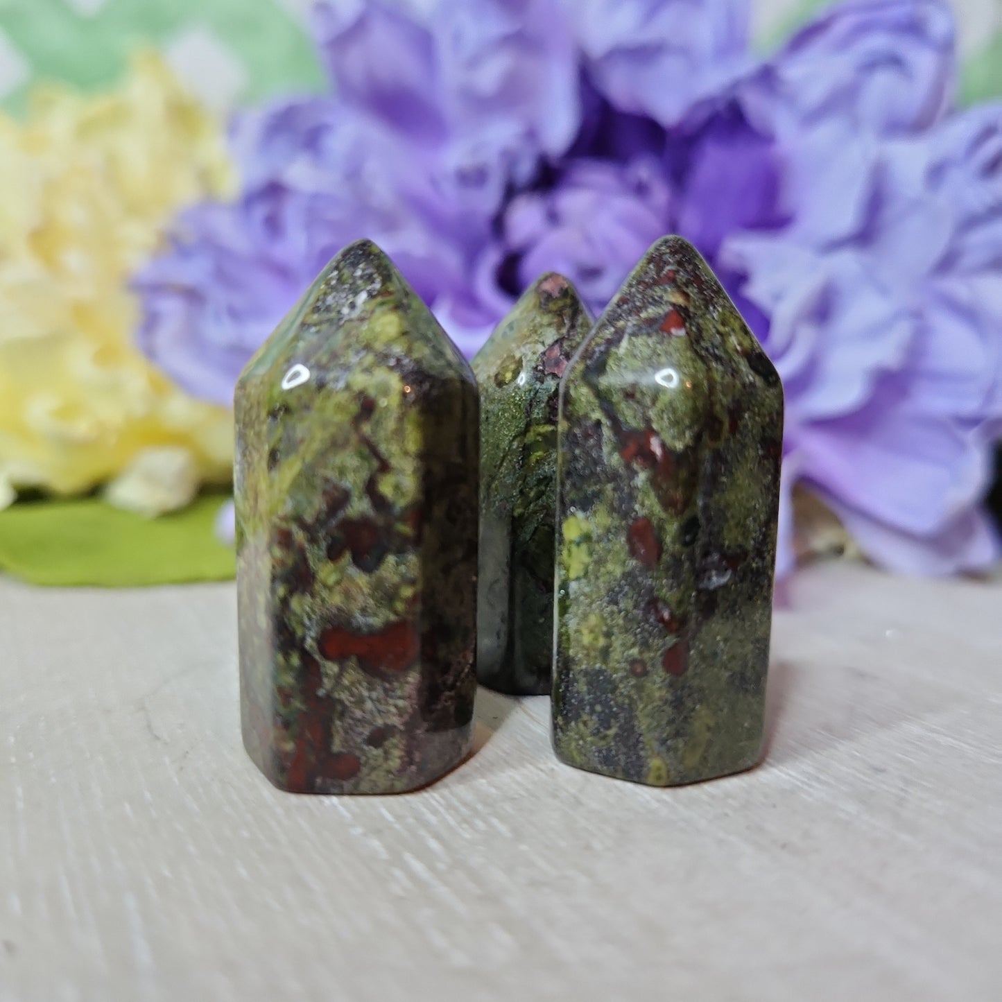 Dragon blood jasper mini tower