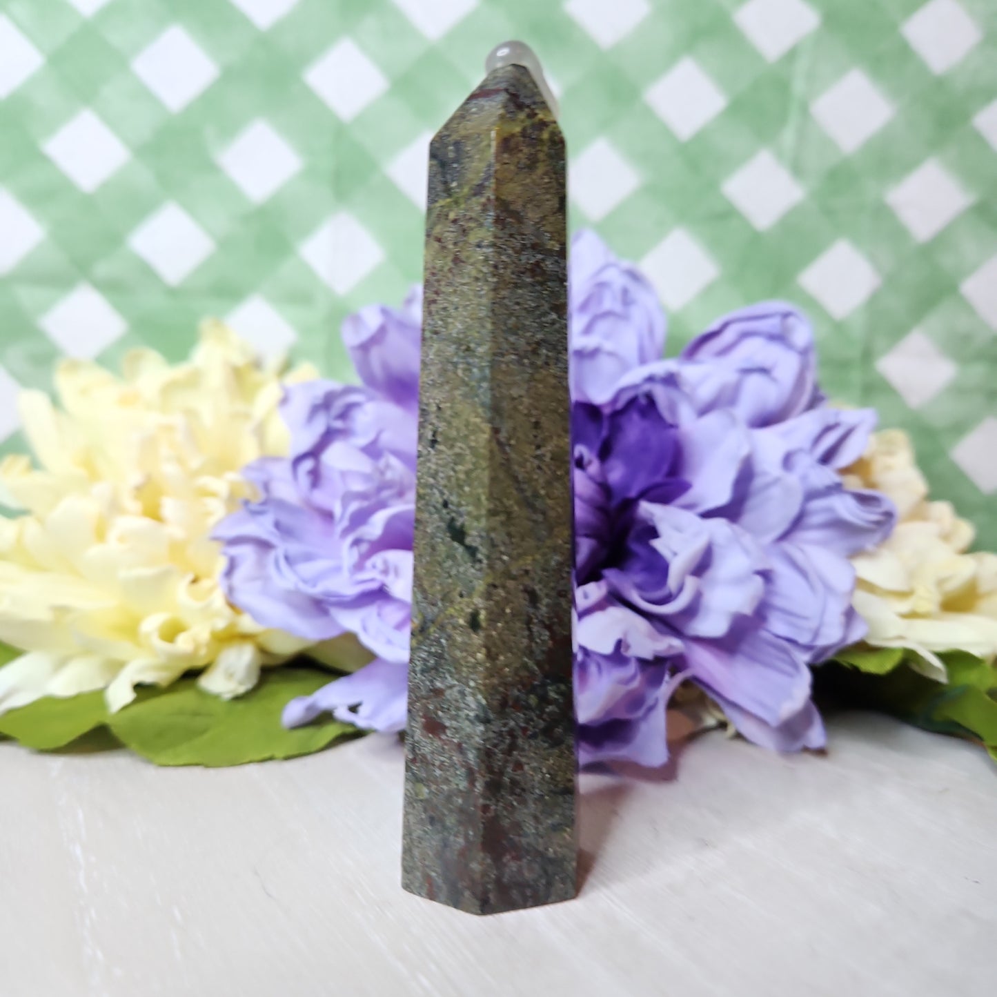 Dragon blood jasper tower (a)