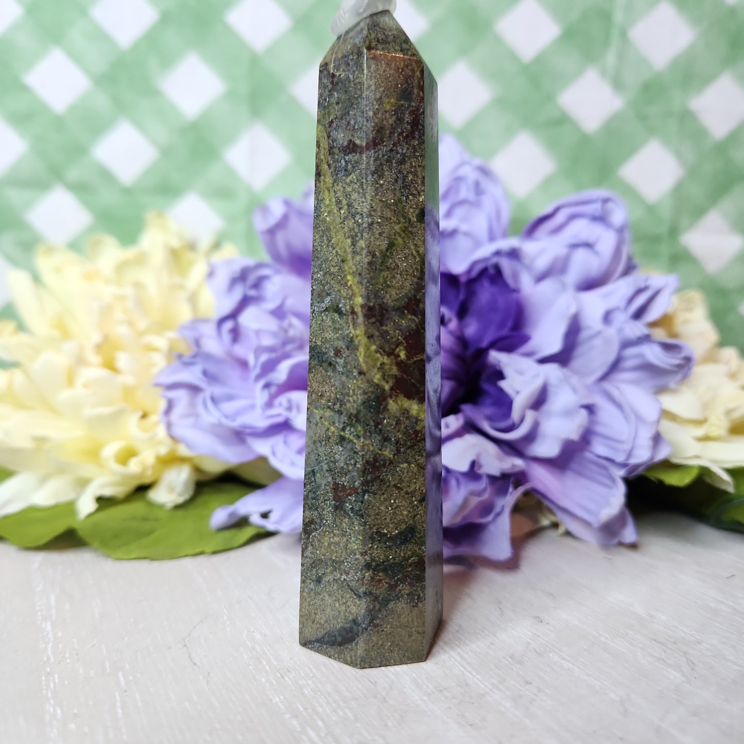 Dragon blood jasper tower (a)