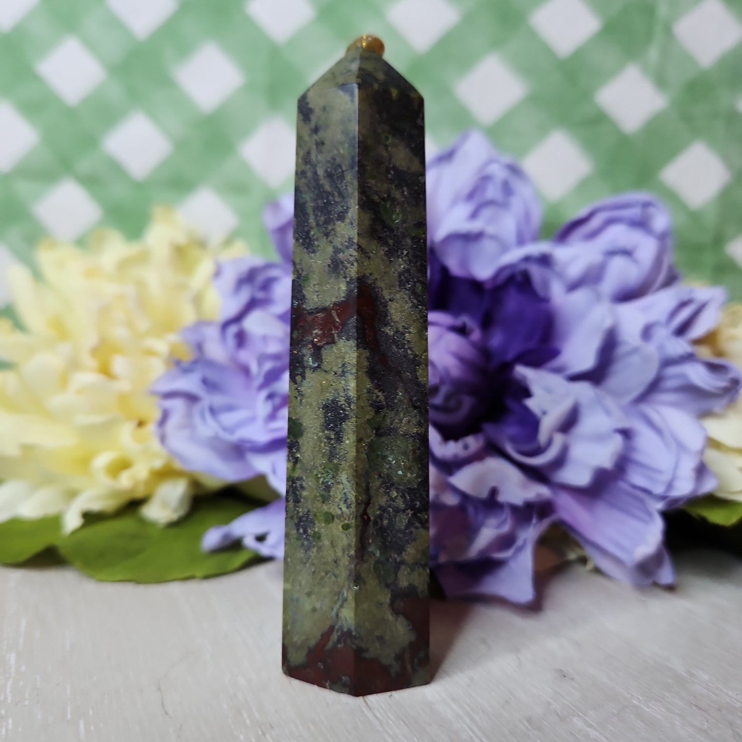 Dragon blood jasper tower (b)
