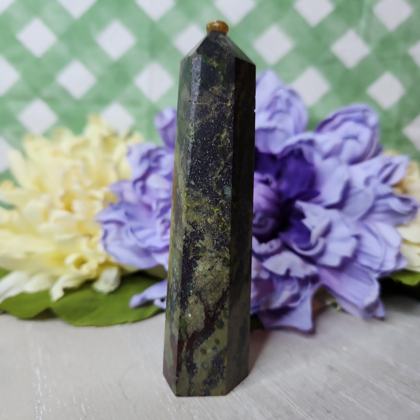 Dragon blood jasper tower (b)