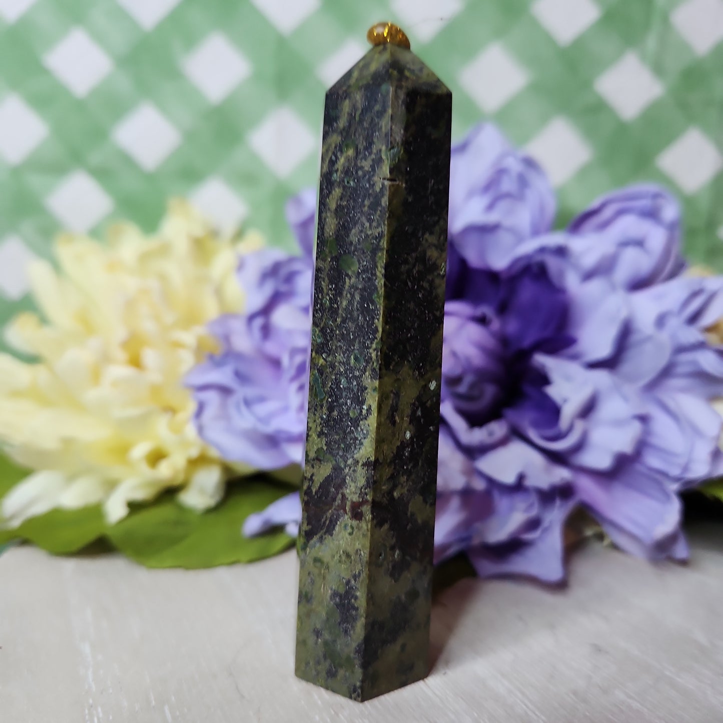 Dragon blood jasper tower (b)