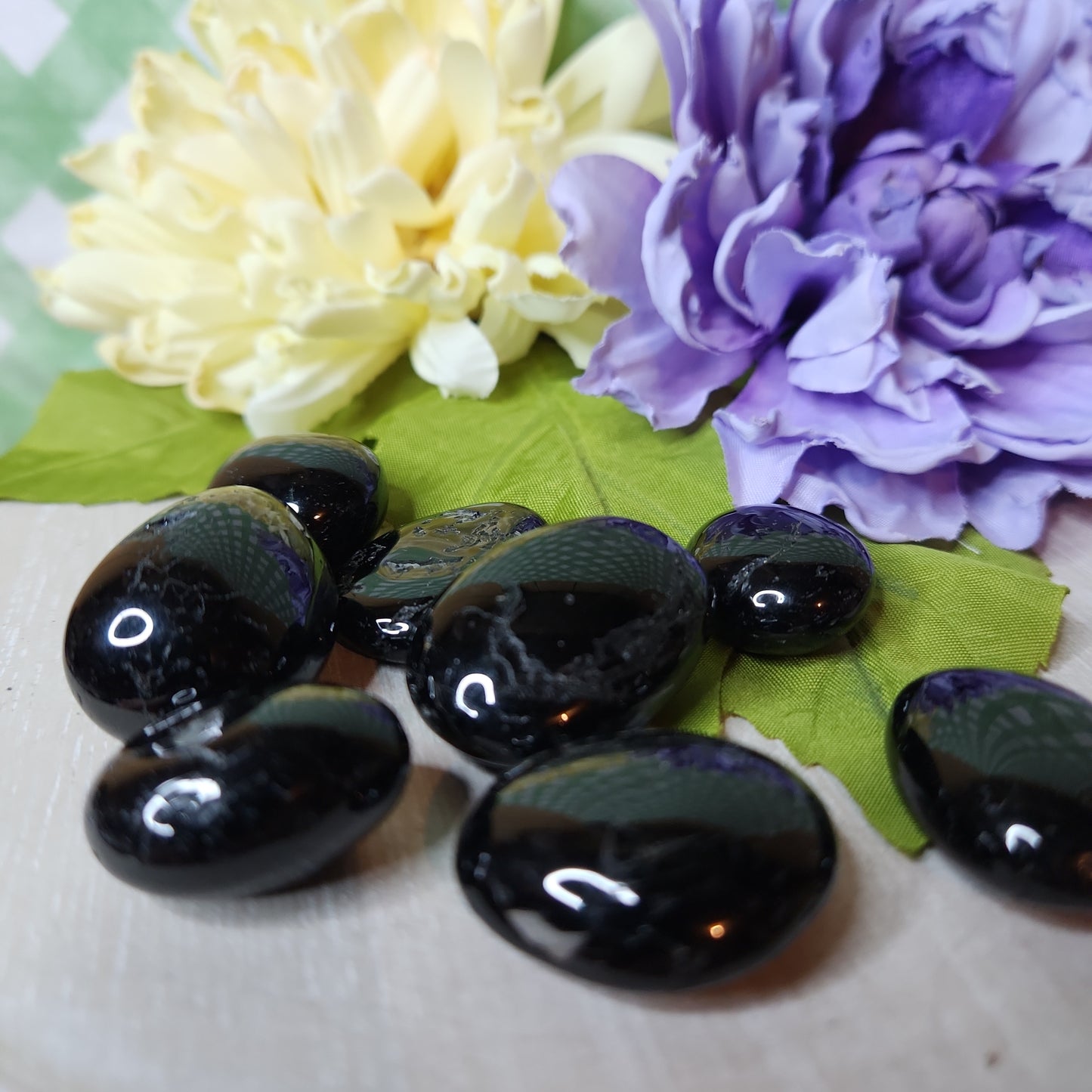 Black tourmaline tumble
