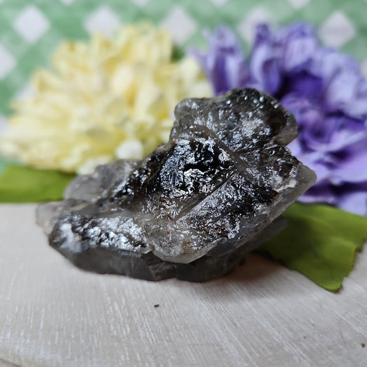 Elestial quartz specimen