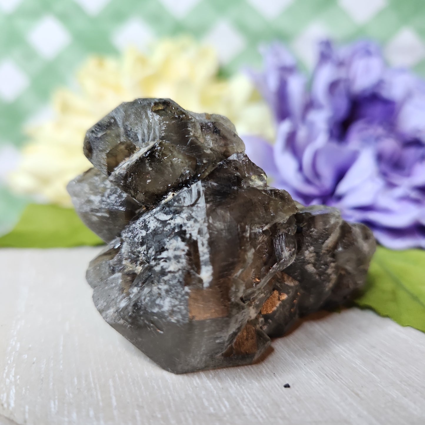 Elestial quartz specimen