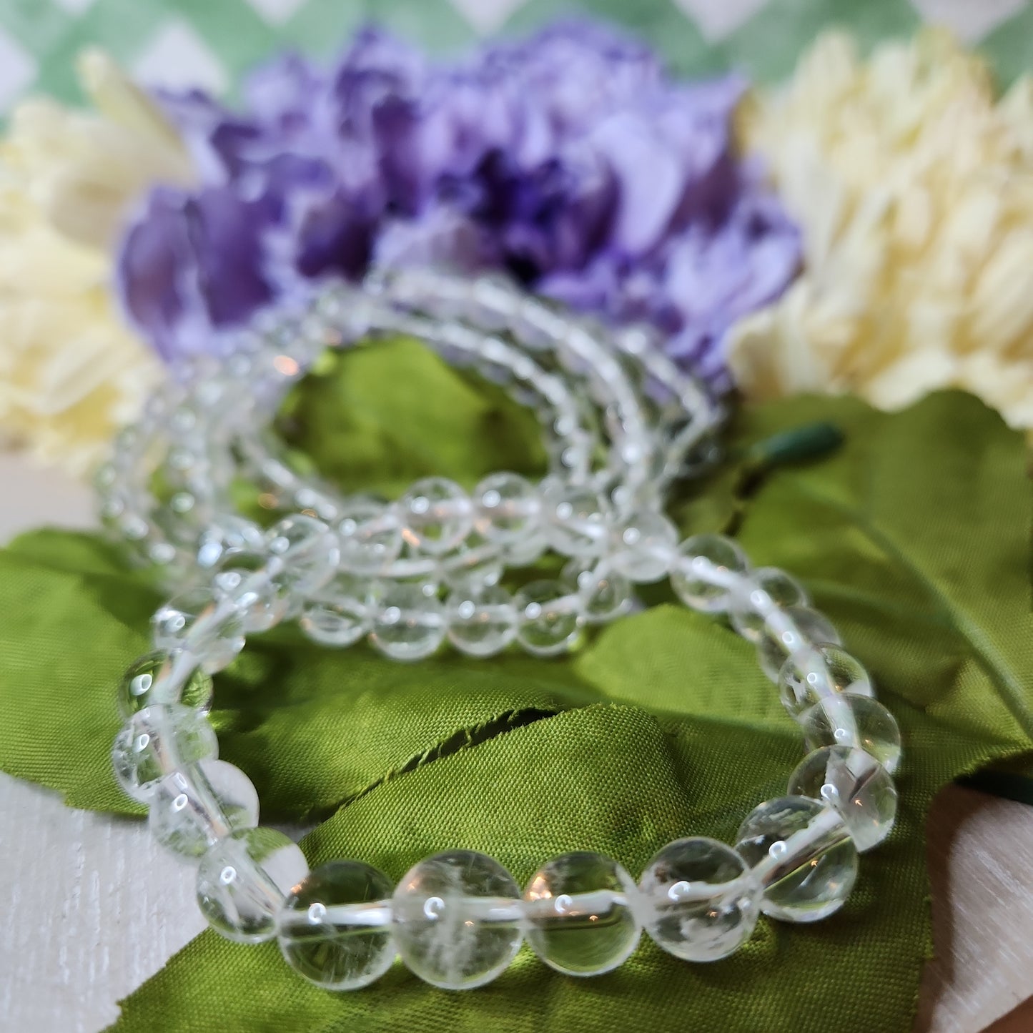 8mm clear quartz bracelet