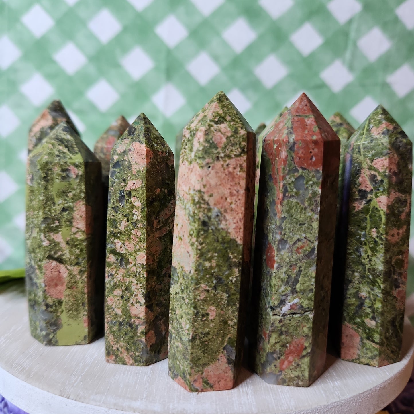 Unakite tower