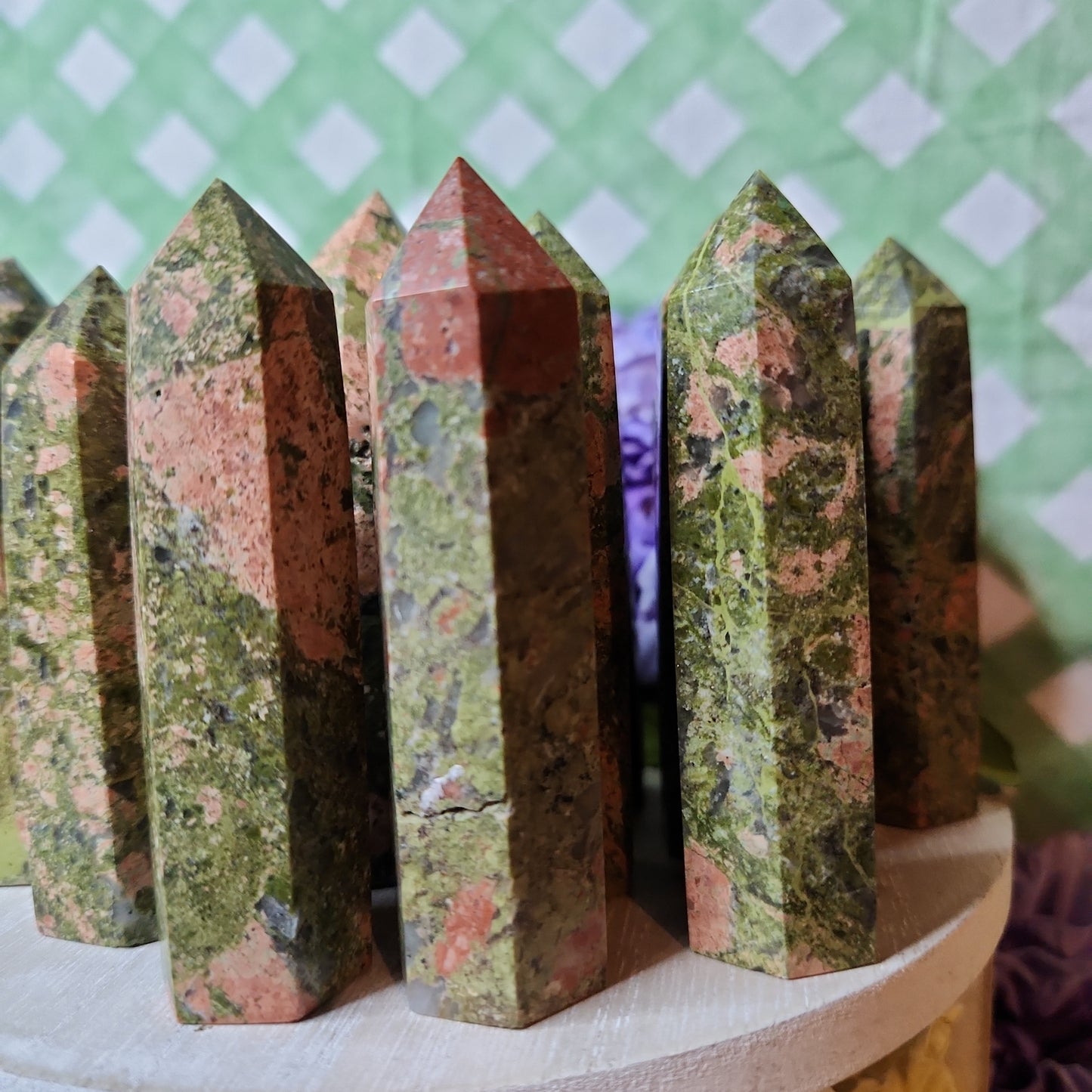 Unakite tower