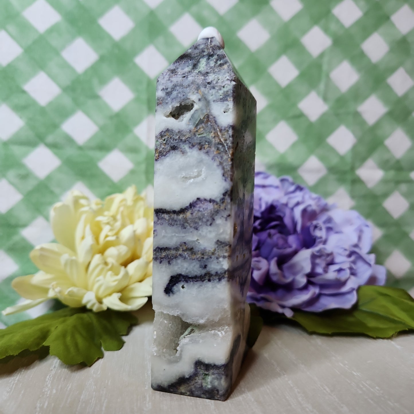 Purple sphalerite tower (c)
