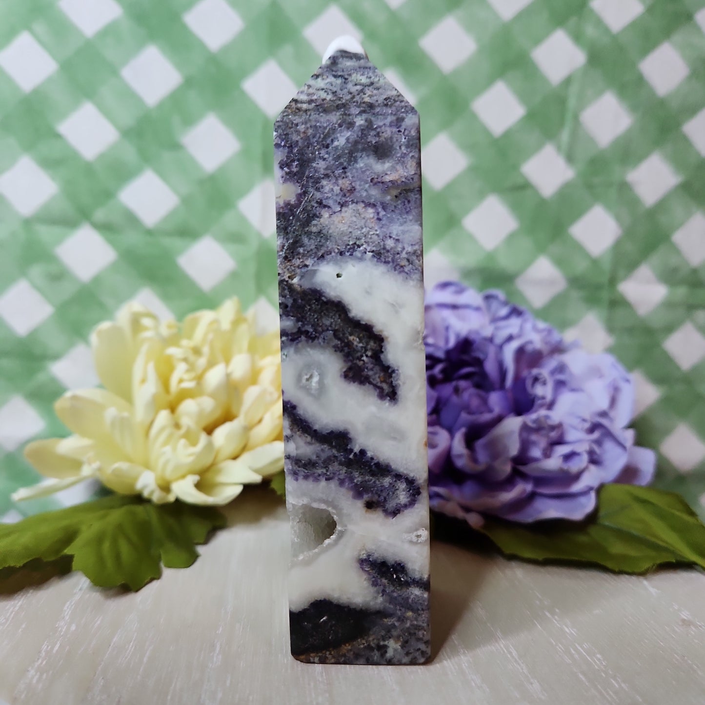 Purple sphalerite tower (c)