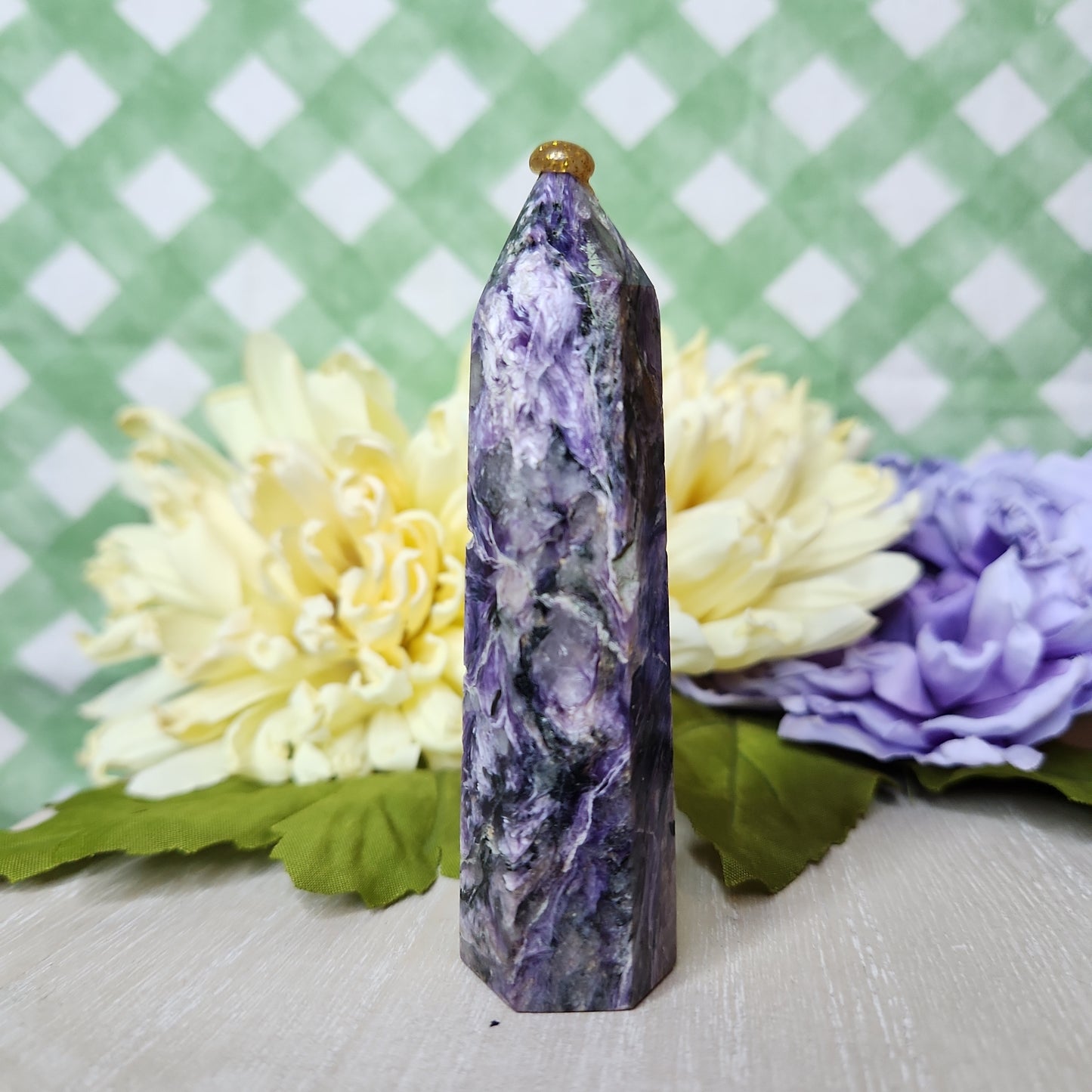 Charoite tower