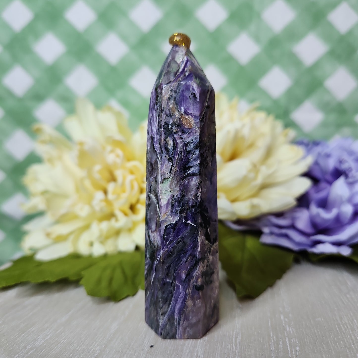 Charoite tower