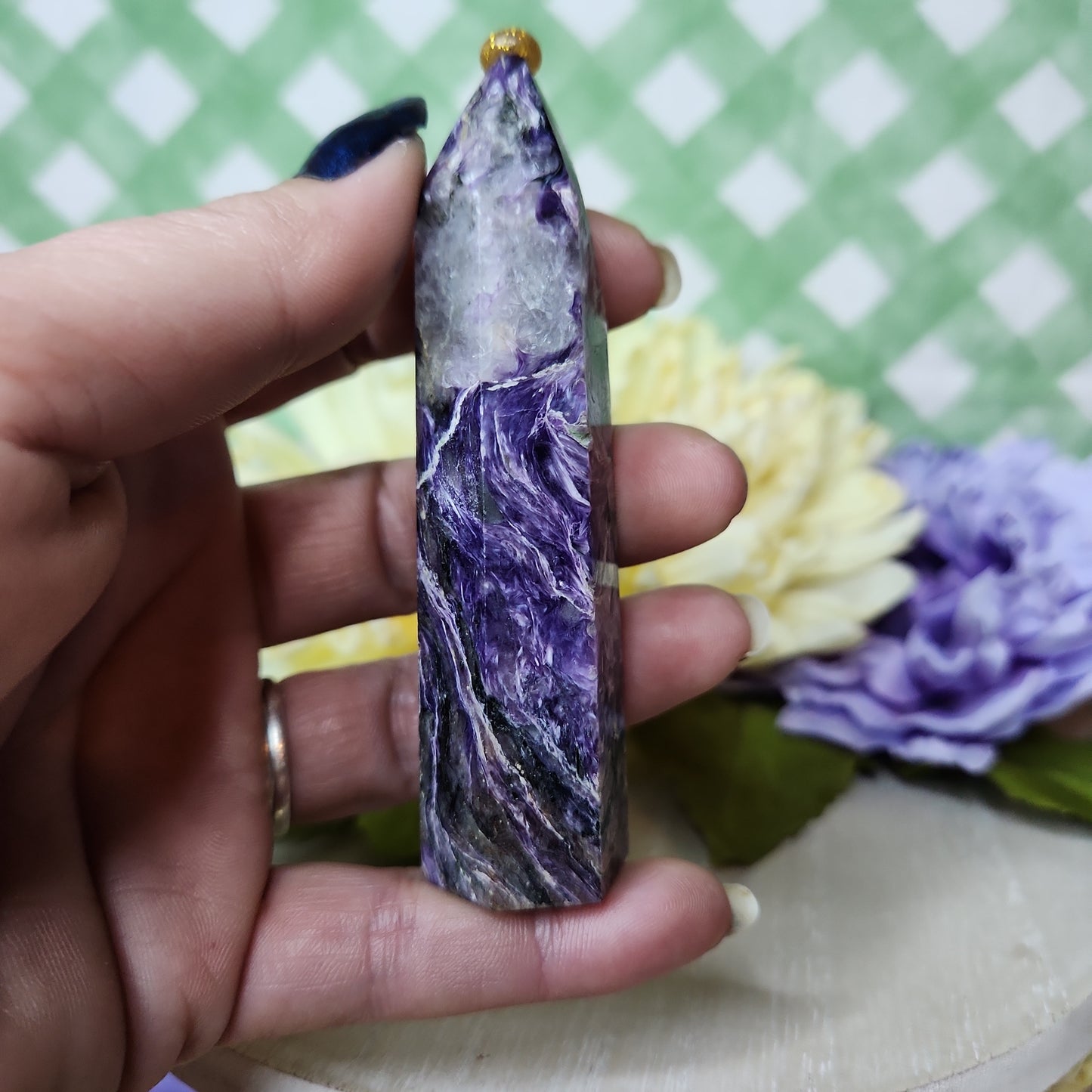 Charoite tower
