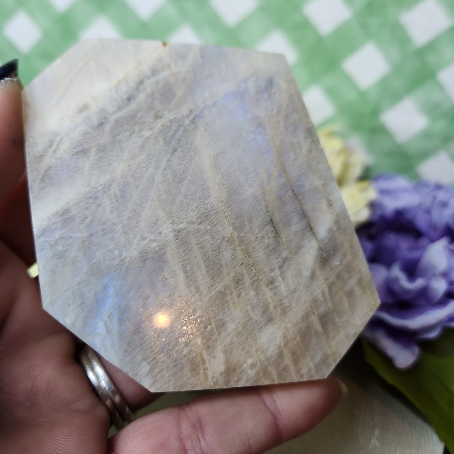 Moonstone slab (b)