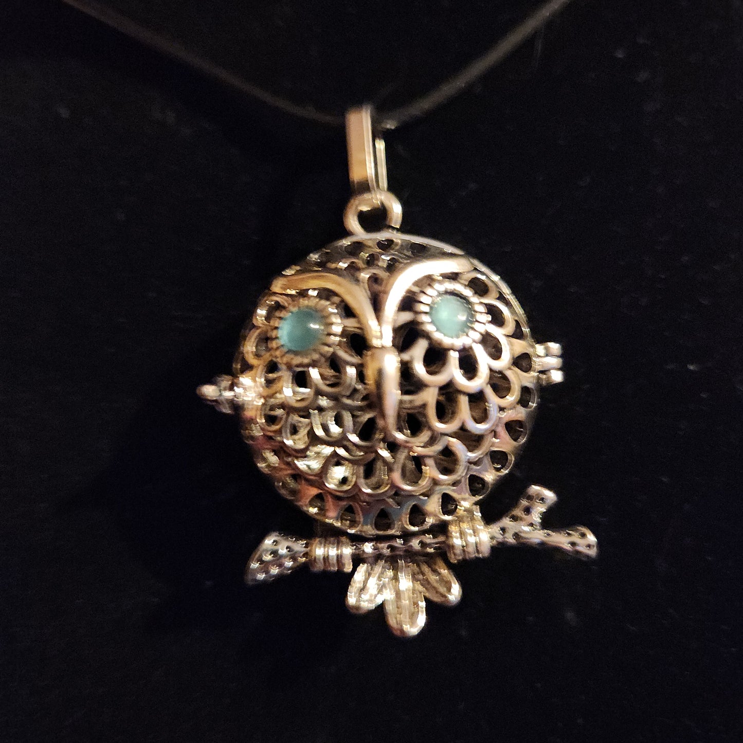 Owl locket/cage necklace