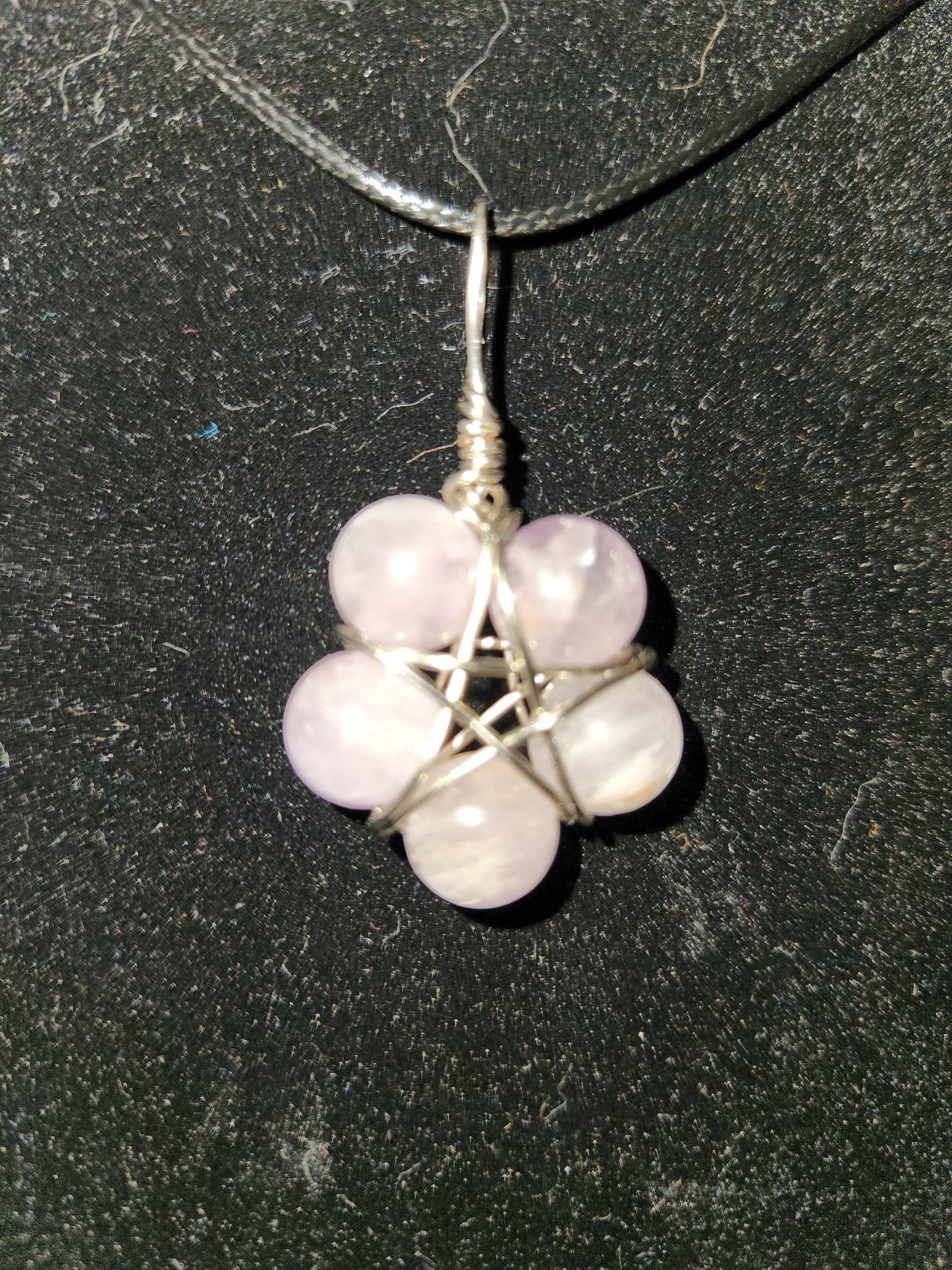 Amethyst pentagram necklace