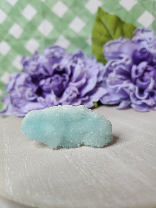 Blue aragonite specimen (a)