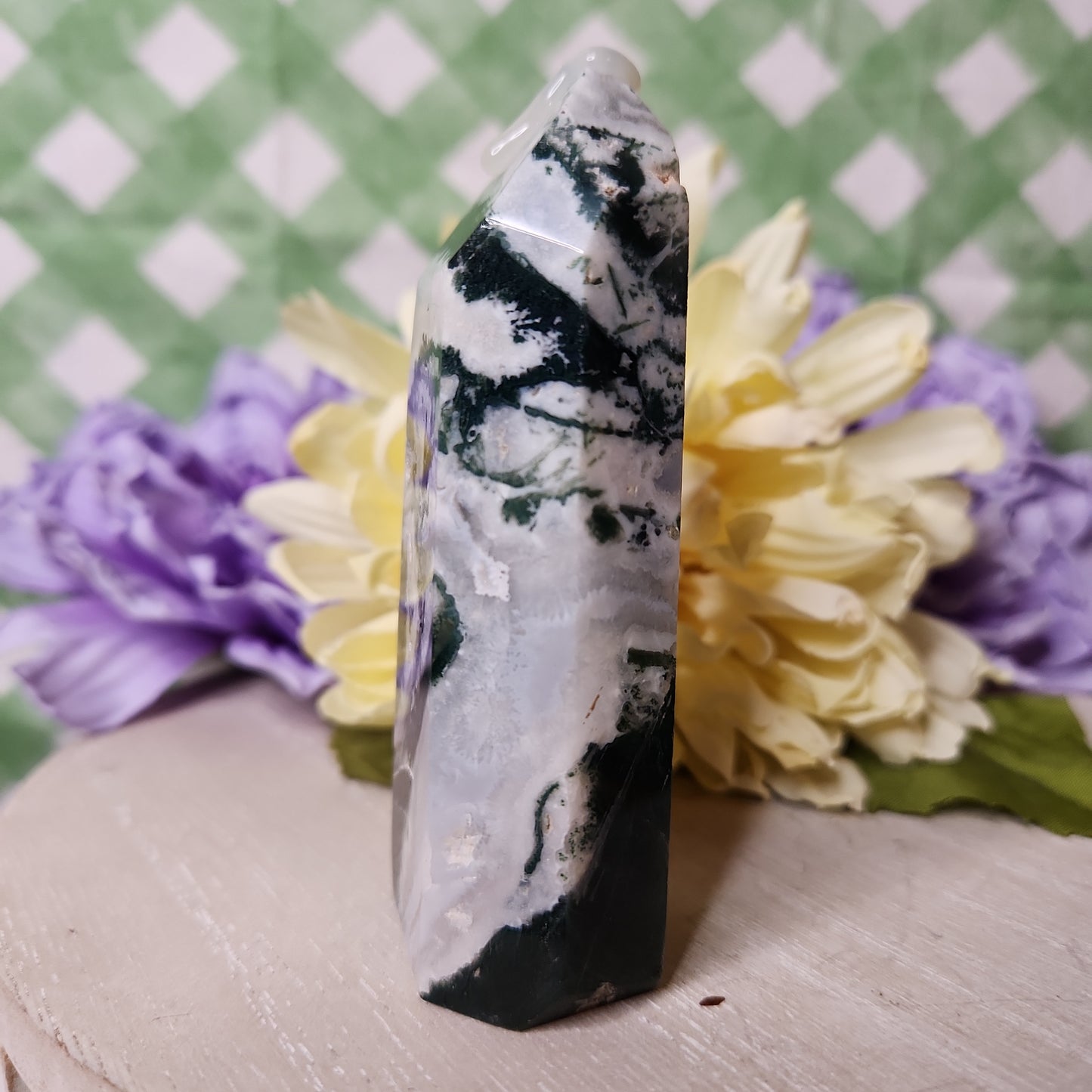 Moss agate tower (b)