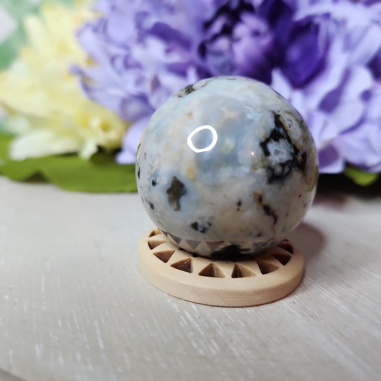 Ocean jasper sphere (d)